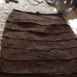 Brown tiered skirt